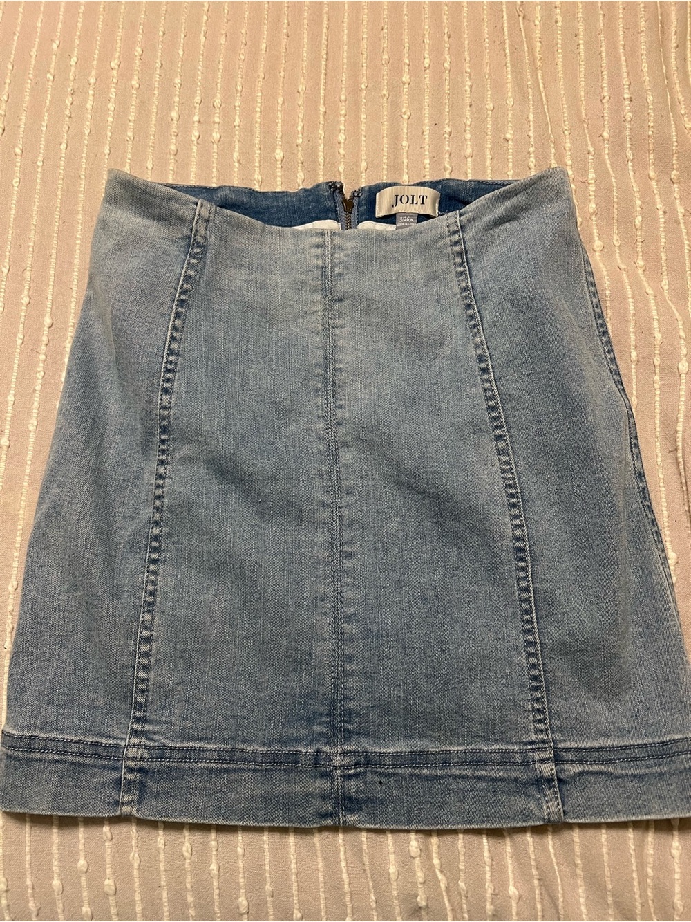 Jolt Light Blue A-Line Denim Mini Skirt